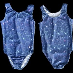 GK ELITE + DESTIRA | M | OCG Sequin Ombré Bear Print Marbled Leotard Bundle